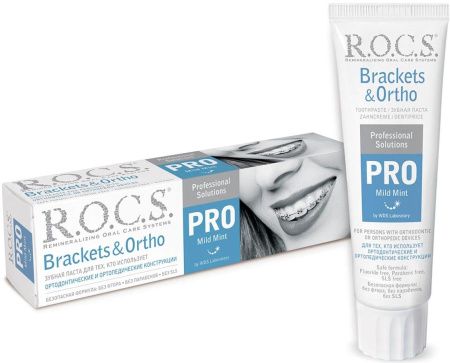 R.O.C.S. PRO. Зубная паста Brackets & Ortho Уход за ортоконструкциями (36) Т135гр