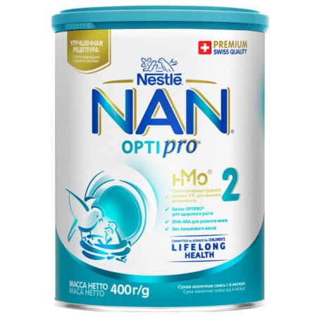 NAN Optipro 2 Молочная Смесь {с 6 мес} 400г.