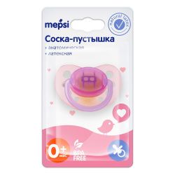 Mepsi Пустышка латексная анатомическая 0+