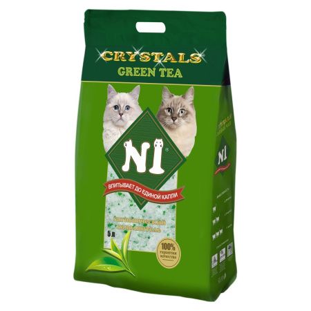 Наполнитель N1 Crystals Green Tea Силикагель NEW 12,5л