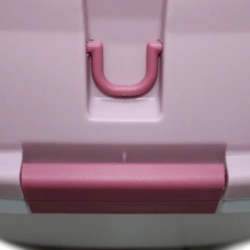 N1 Переноска пластиковая с замком,  60*38*36,5, розовая