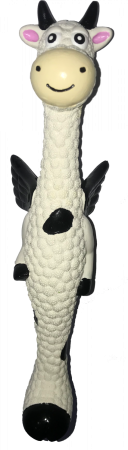 N1 Игрушка для собак Корова длинная с пищалкой, латекс, 25,0 см
