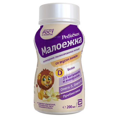 PEDIASURE Малоежка вкус Ваниль (с 1 года до 10 лет) 200мл