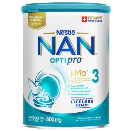 NAN Optipro 3 (800г) Детское Молочко {с 12 мес} 800г.