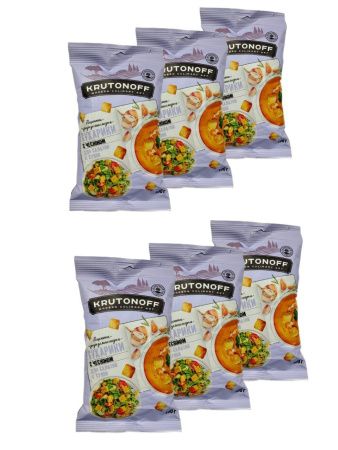 KRUTONOFF Сухарики Пшеничные Чеснок 100г. 6шт.