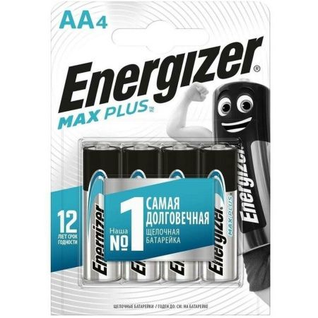 Батарейки Energizer Max (Энерджайзер Макс Плюс) Plus AA/E91 BP4 пальчиковые 4 шт на блистере