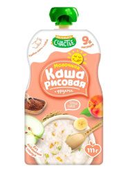 МАЛЕНЬКОЕ СЧАСТЬЕ Молочная Кашка Рисовая с Фруктами {с 9 мес} (Гуалапак) 111г-6шт