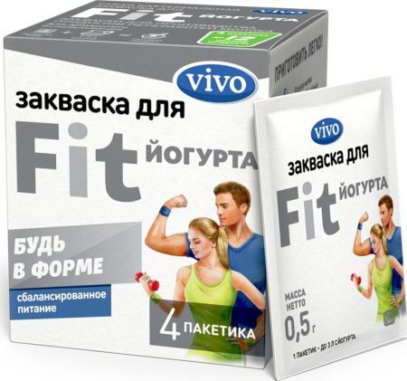 VIVO/ВИВО Закваска Fit-Йогурт (0,5г. 4шт.) 2г