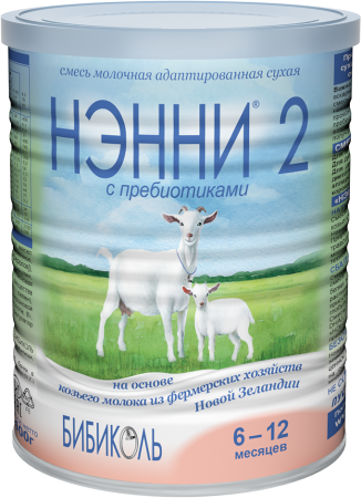 НЭННИ 2 Молочная Смесь с Пребиотиками на основе Козьего Молока {с 6 мес} 800г.
