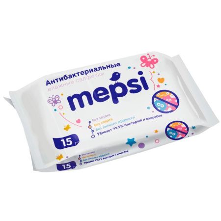 Mepsi Влажные антибактериальные салфетки 15шт