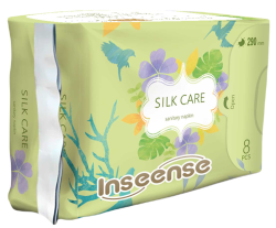 Inseense Silk Care Прокладки женские гигиенические ночные 5 капель 290 мм 8шт