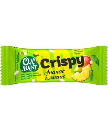 Ол'Лайт Батончик Crispy с Тропическими Фруктами