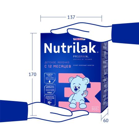 NUTRILAK Premium 3 - Молочный Напиток {с 12 мес} с Пребиотиками 300г