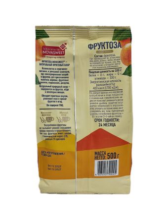NOVASWEET Фруктоза (мягкая упаковка) 500гр