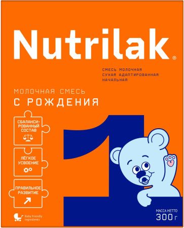 NUTRILAK 1 - Молочная Смесь {с рождения} 300г