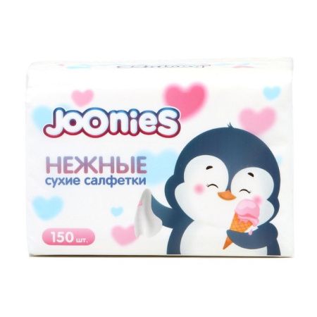 Joonies Салфетки сухие нежные 150шт