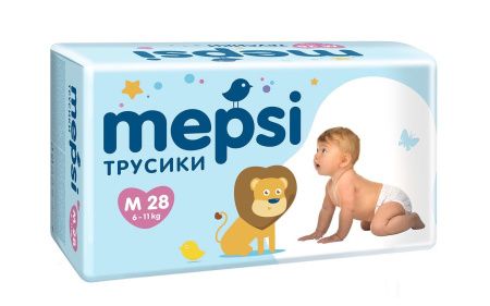 Mepsi Трусики -Подгузники М {28шт} 6-11кг