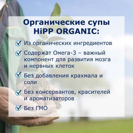 HIPP Крем-Суп Овощной А-ля Минестроне с Омега-3 {с 12 мес} 190г.