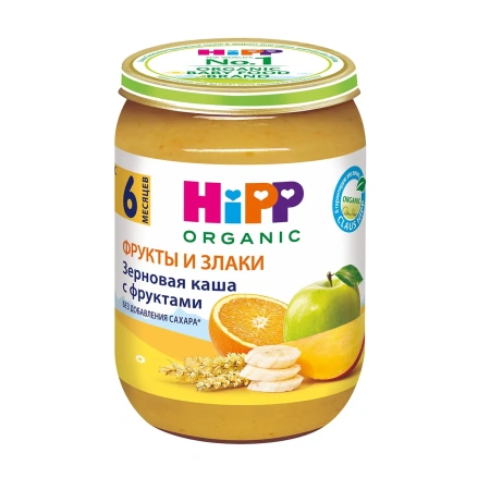 HIPP Пюре Зерновая Каша с Фруктами {с 6 мес} 190г.