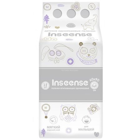 Inseense Пелёнки Детские Одноразовые 60 90см 12шт