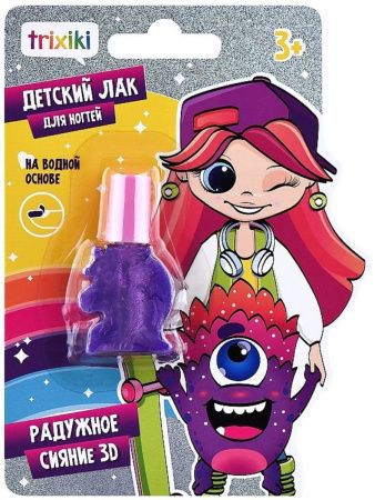 Trixiki Детский лак для ногтей на водной основе Самый первый (Сиреневый космос) 3+