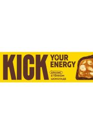KICK YOUR ENERGY Батончик Арахис в Тёмном Шоколаде 45гр - 4 шт. KICK YOUR ENERGY Батончик Арахис в Тёмном Шоколаде 45гр - 4 шт.