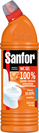 Sanfor Гель для Туалета Super Power против сильных загрязнений {оранжевый} 1кг