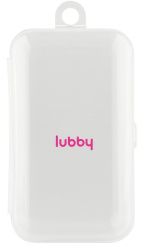 Lubby Прорезыватель-погремушка силиконовый 2в1 на присоске Miss White в кейсе (розовый) 0+