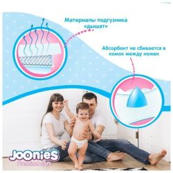 JOONIES Premium Soft Подгузники-трусики, размер XXL (15-20 кг), 28 шт.
