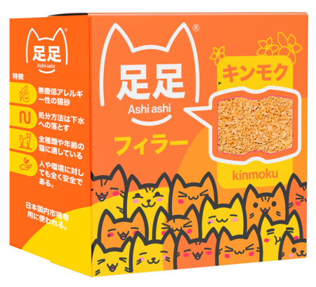 Наполнитель для кошачьего туалета японский ASHi ASHi kinmoku Комкующийся 2,2 кг