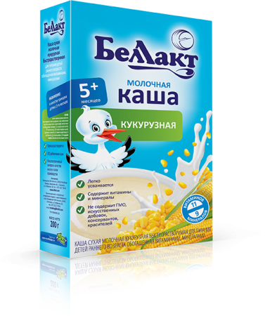 БЕЛЛАКТ Каша Кукурузная с Молоком с Витаминами и Минералами {с 5 мес} 200г
