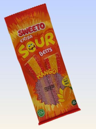 SWEETO Мармелад Жевательный Супер Кислый Ремешок Манго 75г