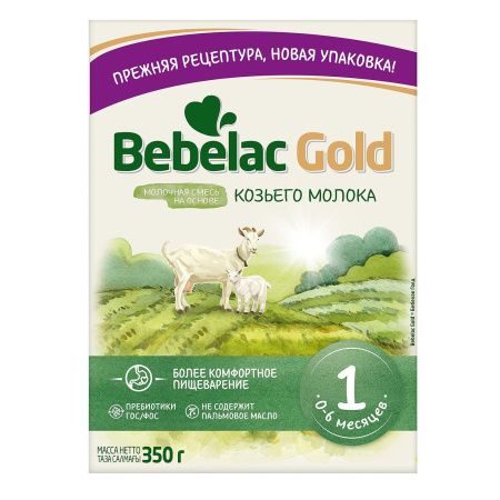 Bebelac Gold 1 Молочная Смесь на Основе Козьего Молока {с рождения} КАРТОН 350г.