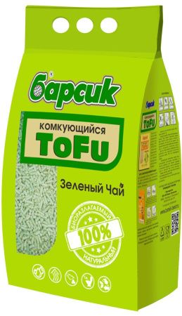 Наполнитель для кошачьего туалета Барсик TOFU / ТОФУ Зелёный Чай 4,54л