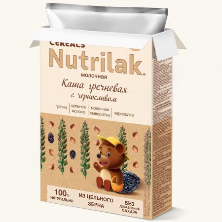 NUTRILAK Premium Каша PROCEREALS Гречневая с Черносливом Цельнозерновая с Молоком {с 4 мес} 200г