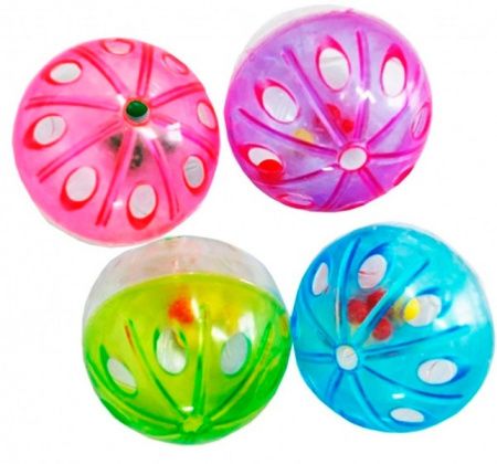 Уют Мяч-погремушка  цветные шарики  прозрачный, 4,3 см
