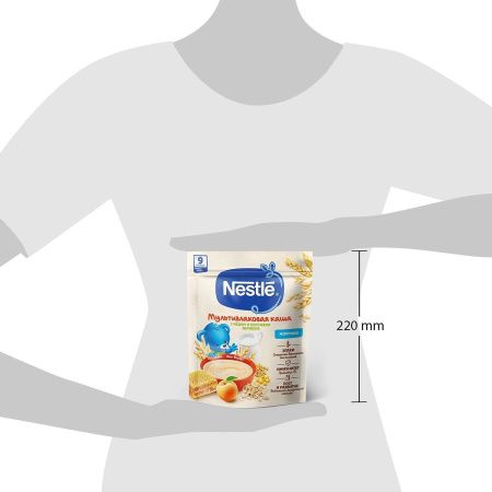 NESTLE Каша Молочная Мультизлаковая Мед Абрикос {с 9 мес} Doy Pack 200г.