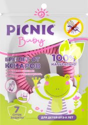 Picnic Baby Репеллентный Браслет от Комаров {с 2 лет} (40шт в блоке) Т