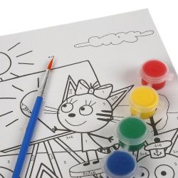 МультиАрт Набор д/дет тв-ва Три Кота (роспись холста по номерам)