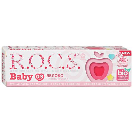 R.O.C.S. Baby Зубная Паста Яблоко (0-3 лет) (без фтора) (12) 45гр