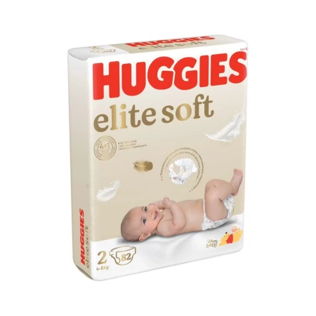 Huggies Elite Soft Подгузники 2 {82шт} 4-6кг