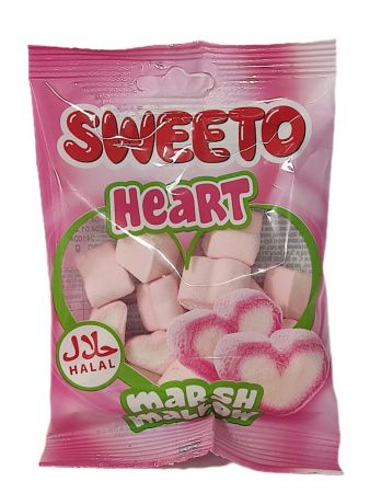 SWEETO Маршмеллоу Сердце Лента 30г