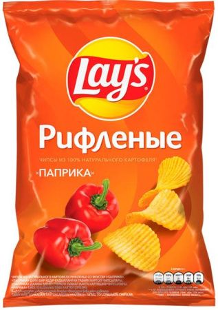 LAY's Паприка Рифленые (Дисплей) 140г