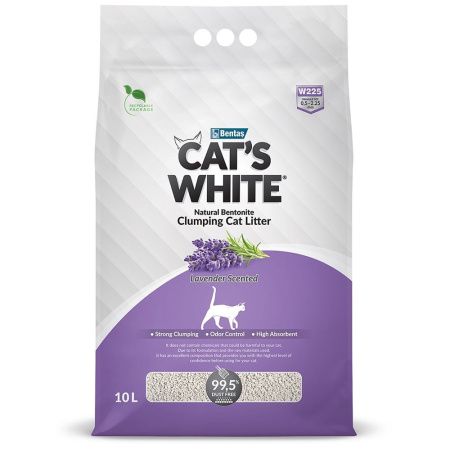 Cats White Lavender комкующийся с нежным ароматом лаванды (10л),