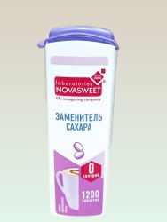 NOVASWEET Заменитель Сахара в Таблетках Ноль Калорий (квадратный дозатор) 1200 табл