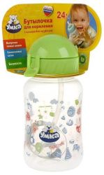 УМка Бутылочка с силиконовой трубочкой 270мл 24+