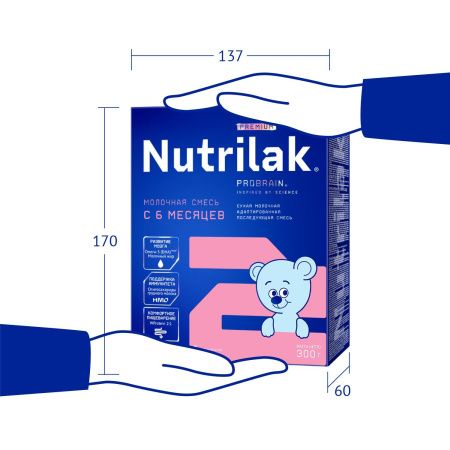 NUTRILAK Premium 2 - Молочная Смесь {с 6 мес} с Пребиотиками и Нуклеотидами 300г NUTRILAK Premium 2 - Молочная Смесь {с 6 мес} с Пребиотиками и Нуклеотидами 300г