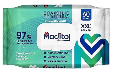 MADITOL Влажные полотенца big-pack с крышкой 60шт