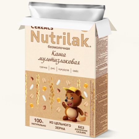NUTRILAK Premium Каша PROCEREALS Мультизлаковая Цельнозерновая без Молока {с 6 мес} 200г