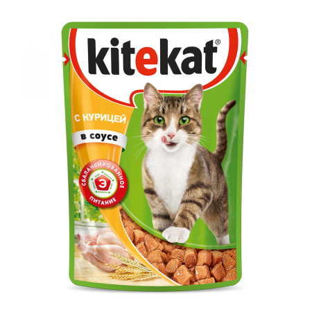 Влажный корм для кошек Kitekat пауч Курица в Желе 28 1